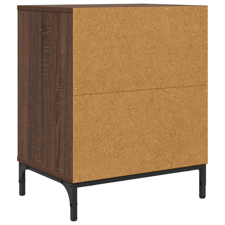 Natskab 2 pcs Brun eg 49 x 36 x 61 cm Konstrueret træ