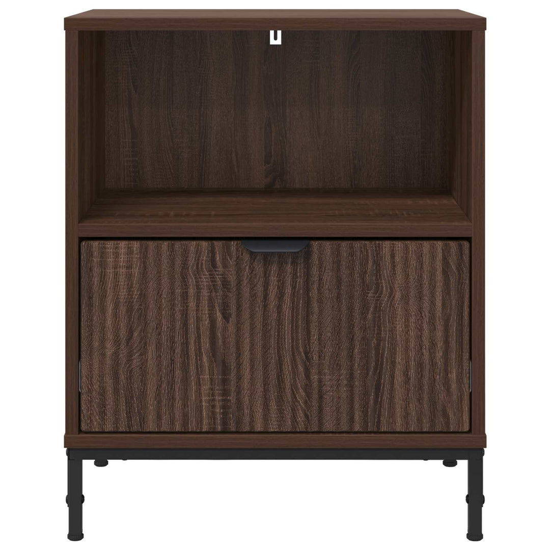Natskab 2 pcs Brun eg 49 x 36 x 61 cm Konstrueret træ