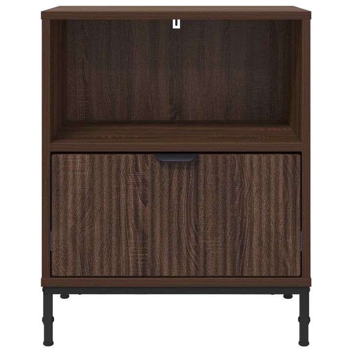 Natskab 2 pcs Brun eg 49 x 36 x 61 cm Konstrueret træ