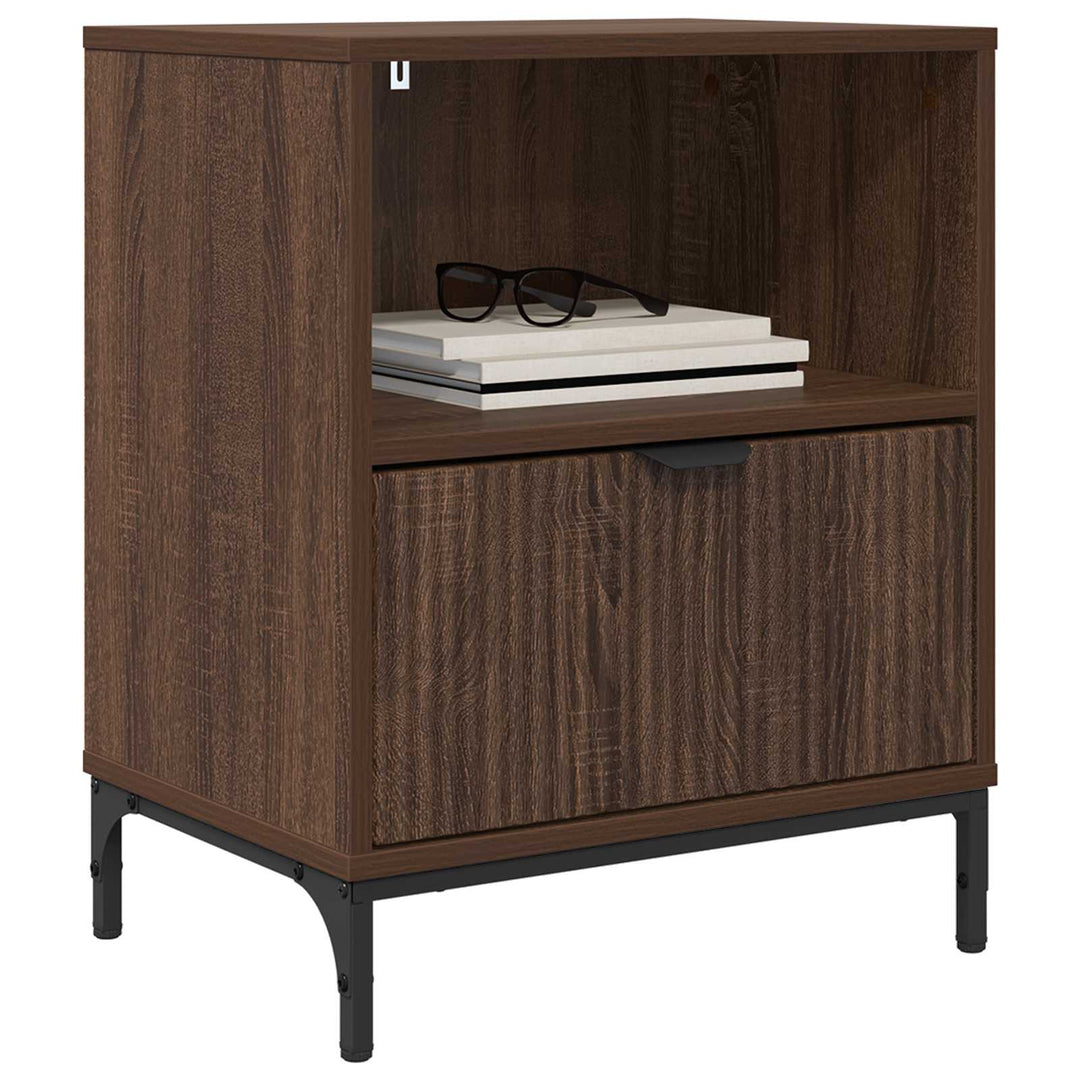 Natskab 2 pcs Brun eg 49 x 36 x 61 cm Konstrueret træ