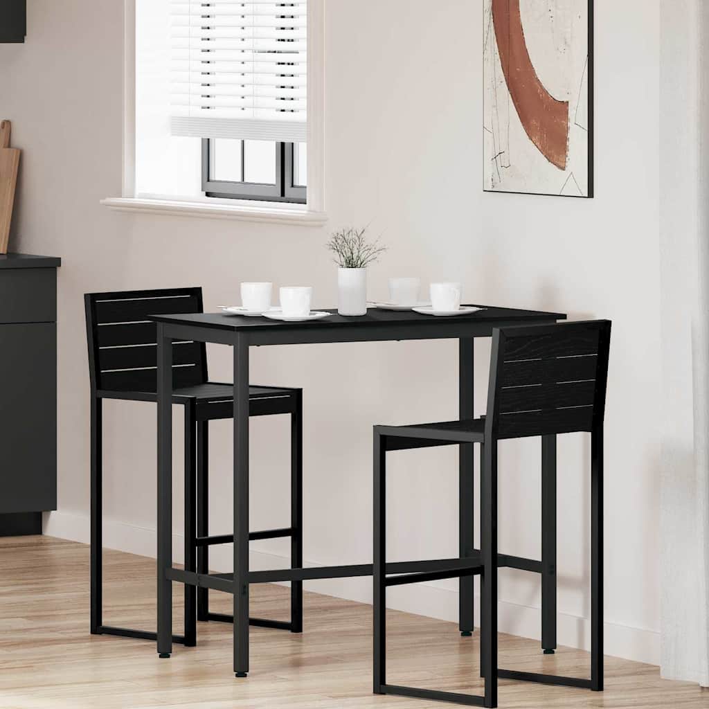 bord Sort eg 100 x 50 x 90,5 cm Ingeniørtræ og stål