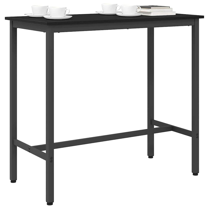 bord Sort eg 100 x 50 x 90,5 cm Ingeniørtræ og stål