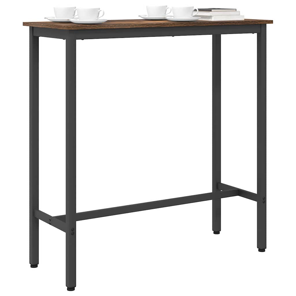 bord Røget eg 100 x 40 x 100,5 cm Ingeniørtræ og stål