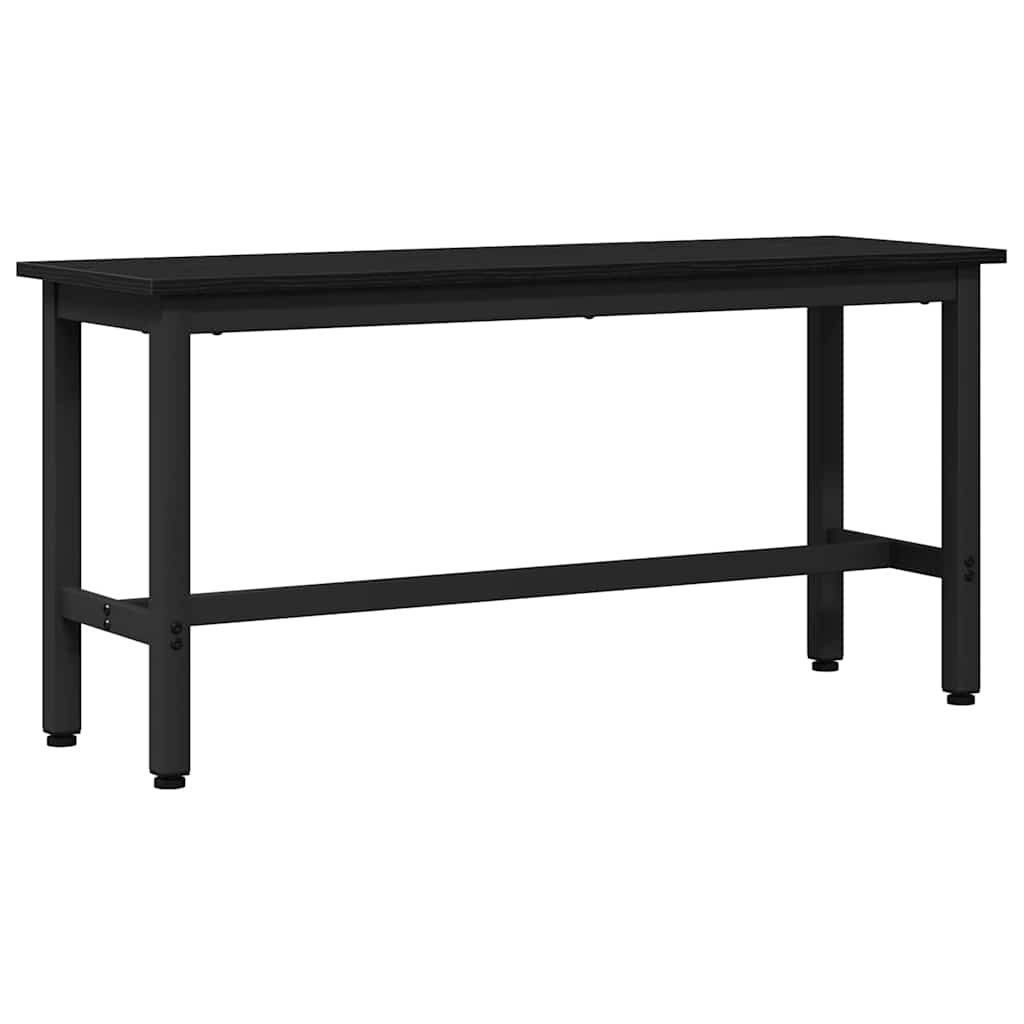 Spisebænk 2 pcs Sort eg 100 x 32,5 x 48,5 cm