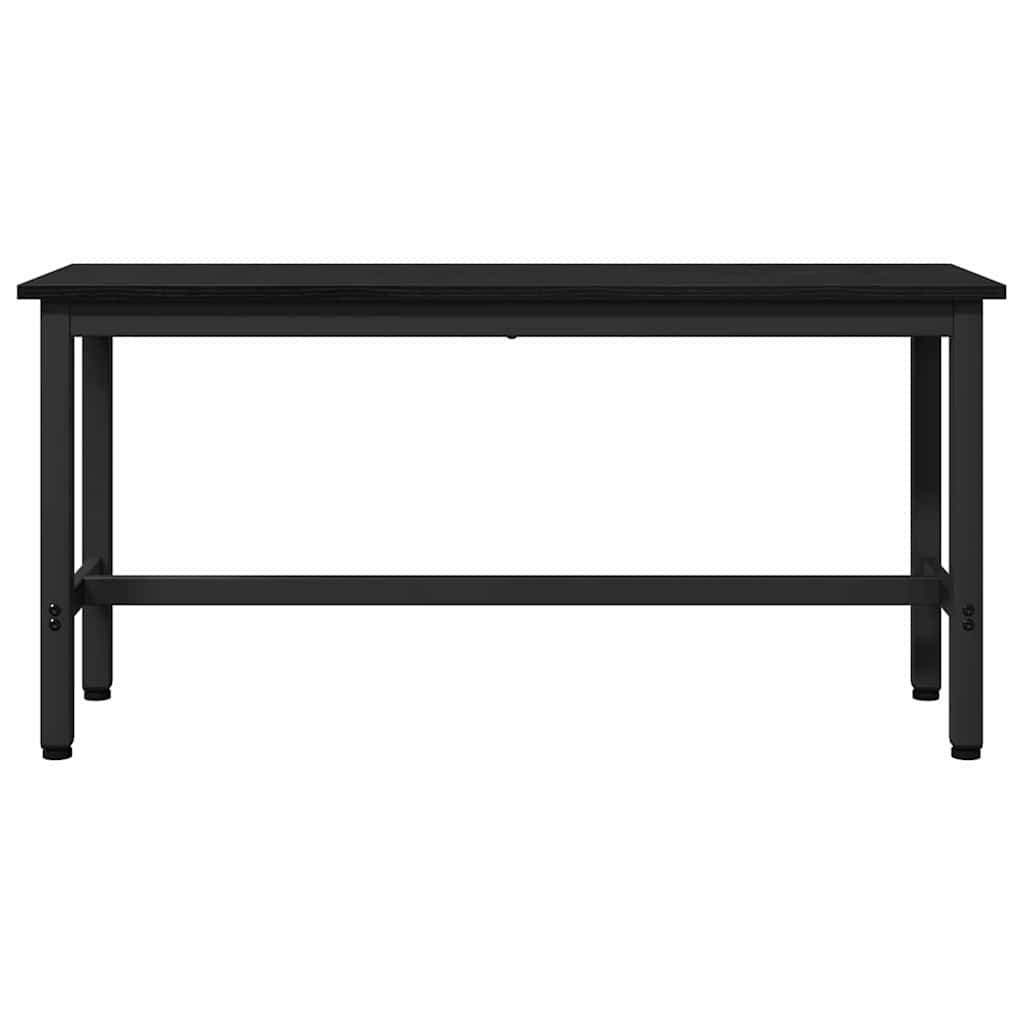 Spisebænk 2 pcs Sort eg 100 x 32,5 x 48,5 cm