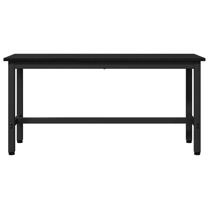 Spisebænk 2 pcs Sort eg 100 x 32,5 x 48,5 cm