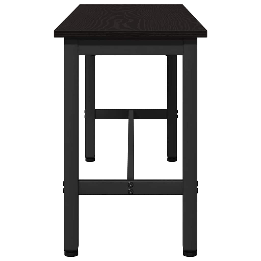 Spisebænk 2 pcs Sort eg 100 x 32,5 x 48,5 cm