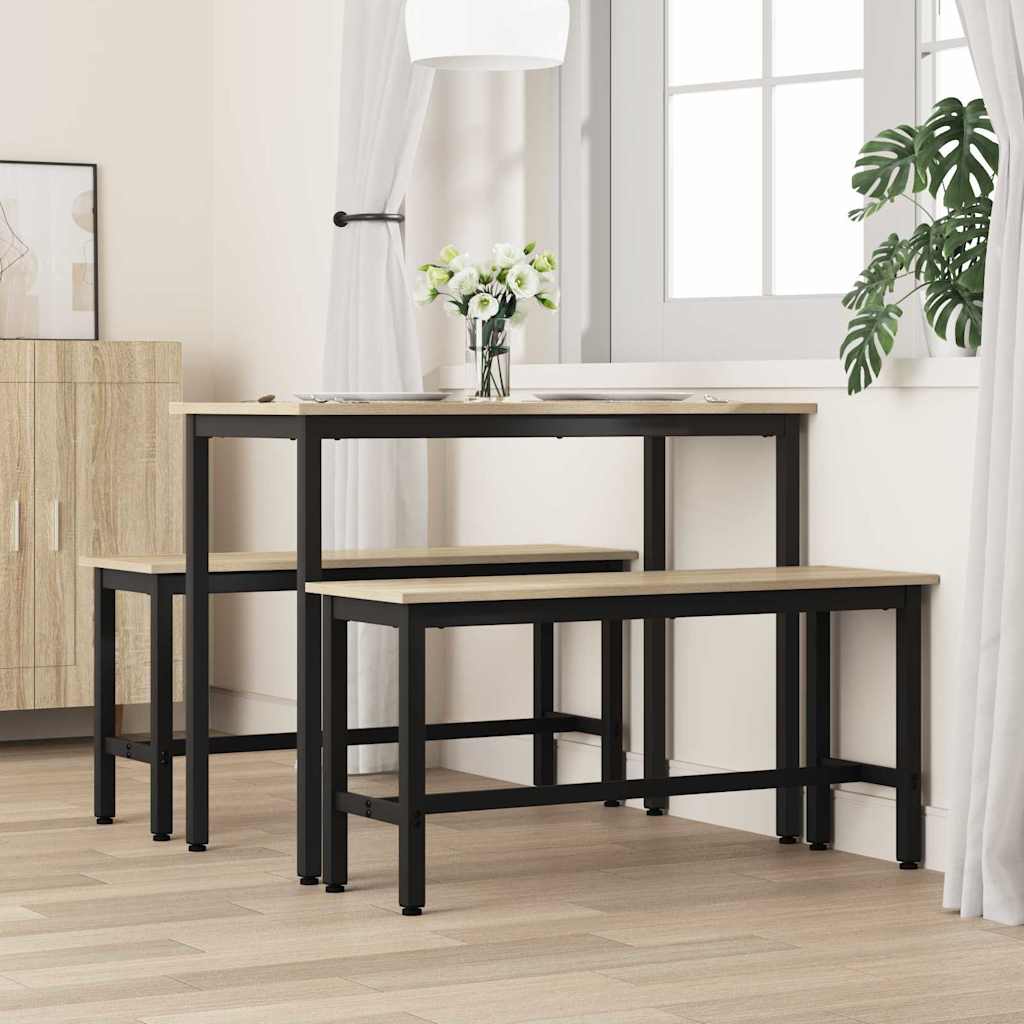 Spisebænk 2 pcs Sonoma eg 100 x 32,5 x 48,5 cm