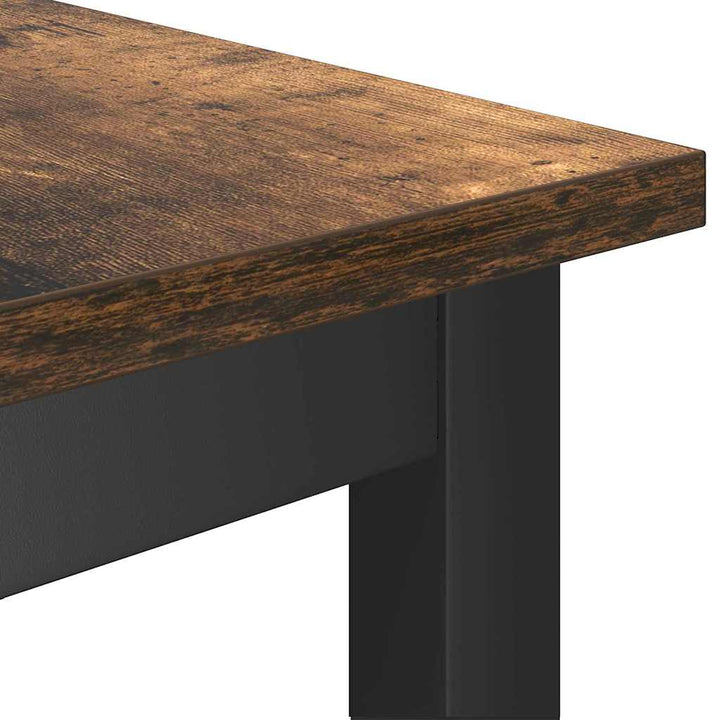 Spisebænk Røget eg 100 x 32,5 x 48,5 cm Ingeniørtræ og stål
