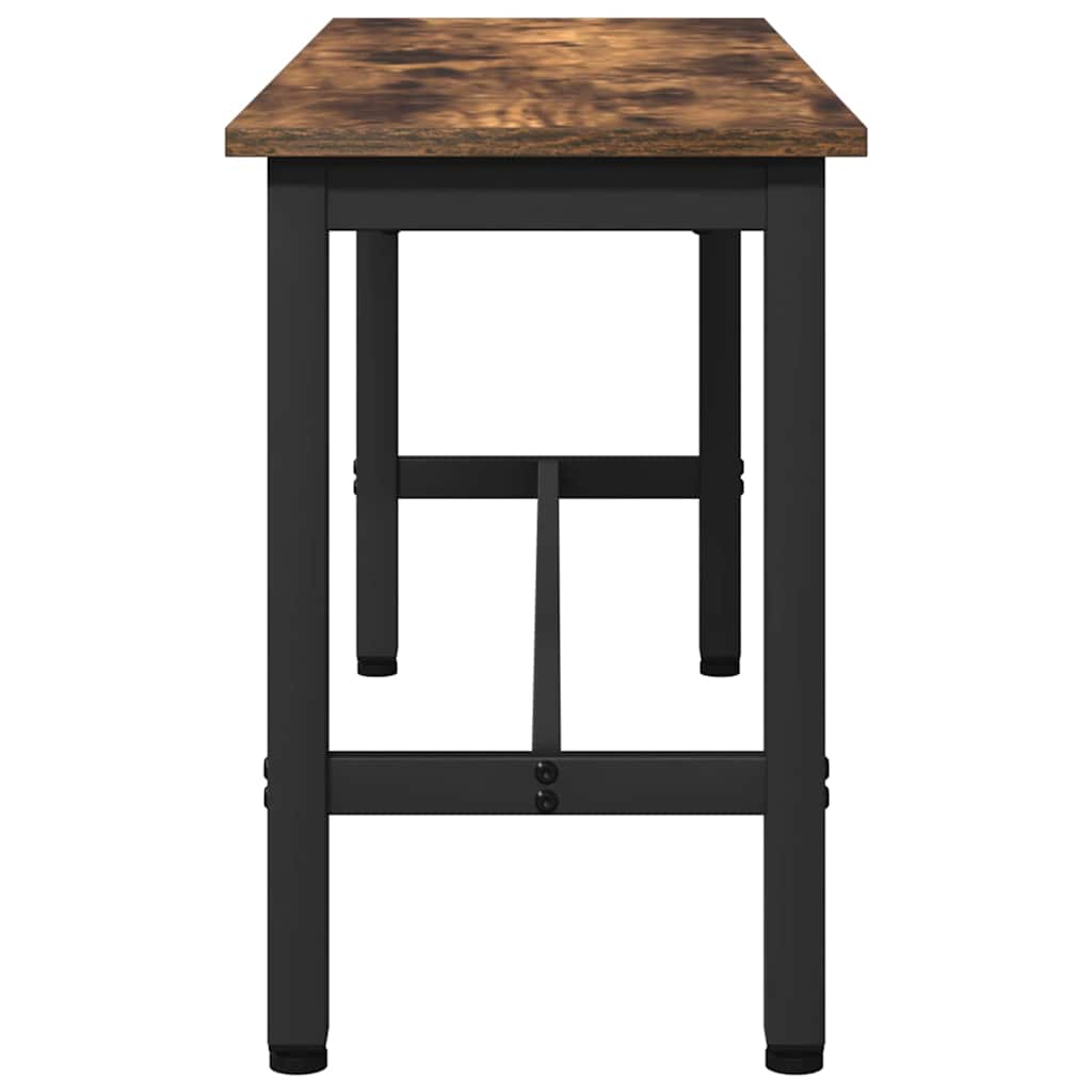 Spisebænk Røget eg 100 x 32,5 x 48,5 cm Ingeniørtræ og stål