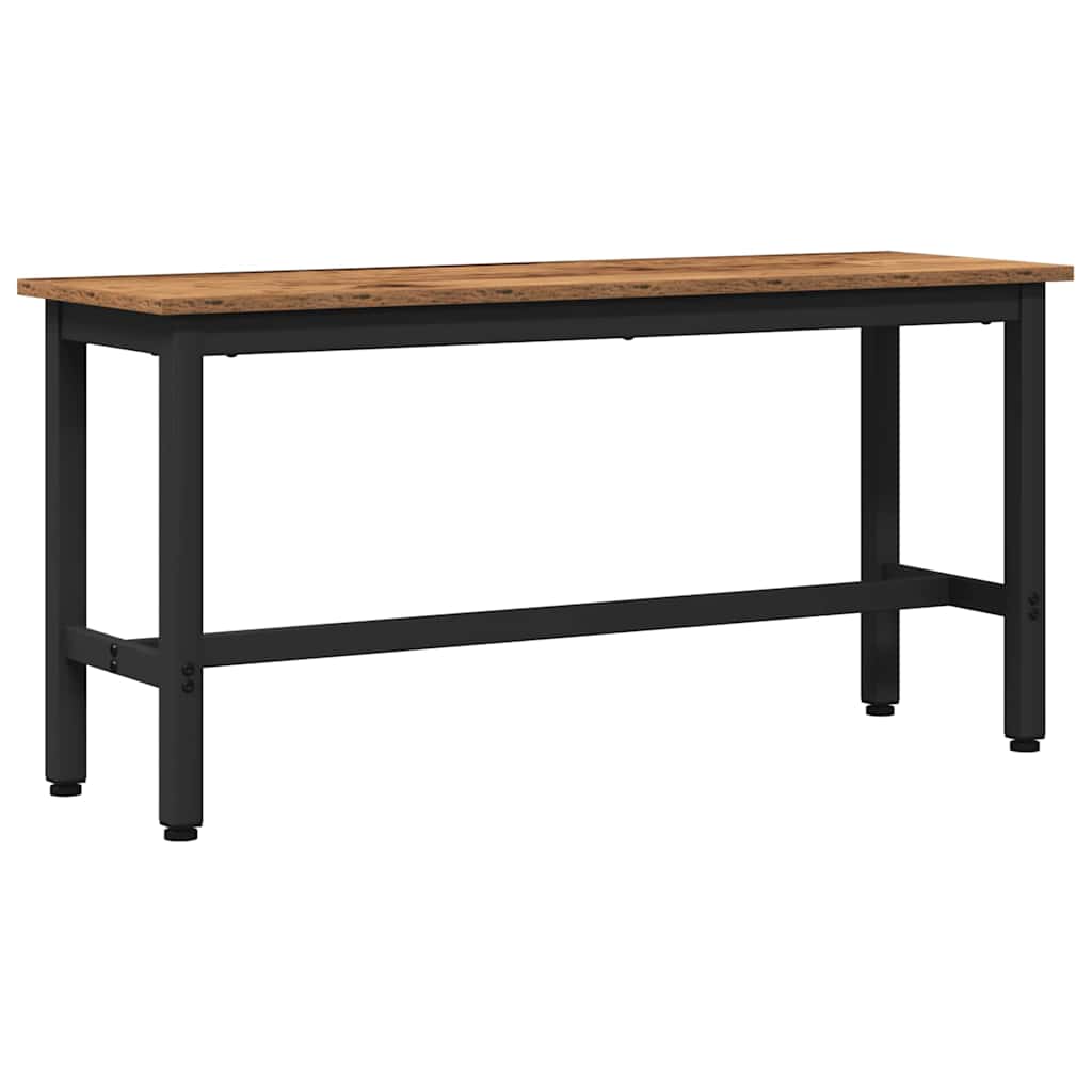 Spisebænk Gammelt træ 100 x 32,5 x 48,5 cm Ingeniørtræ og stål