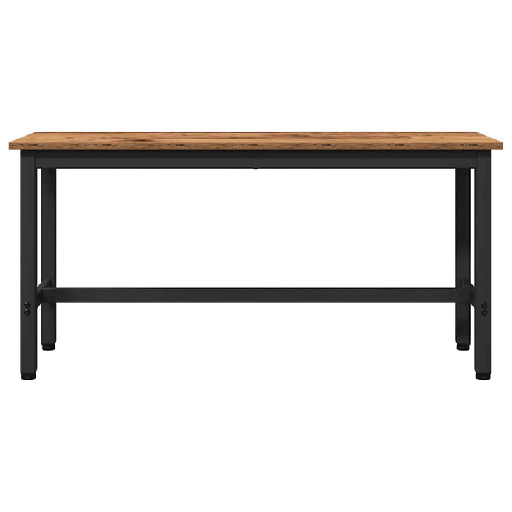 Spisebænk Gammelt træ 100 x 32,5 x 48,5 cm Ingeniørtræ og stål