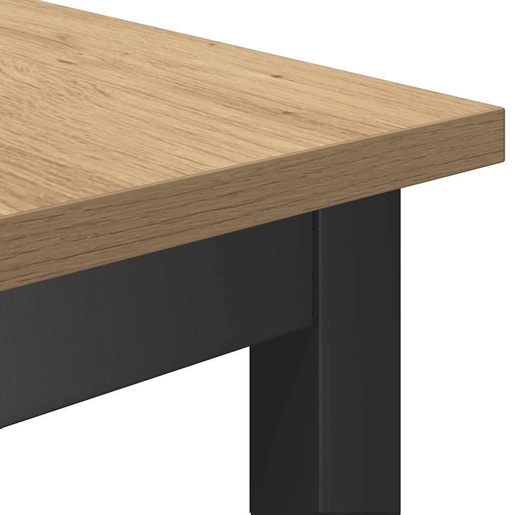 Spisebænk 100 x 32,5 x 48,5 cm 2 stk. Ingeniørtræ og stål