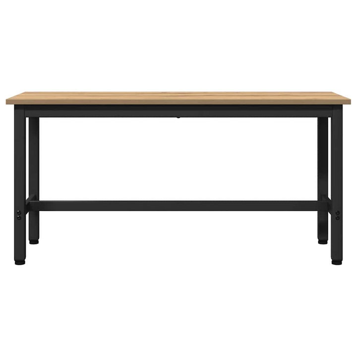Spisebænk 100 x 32,5 x 48,5 cm 2 stk. Ingeniørtræ og stål