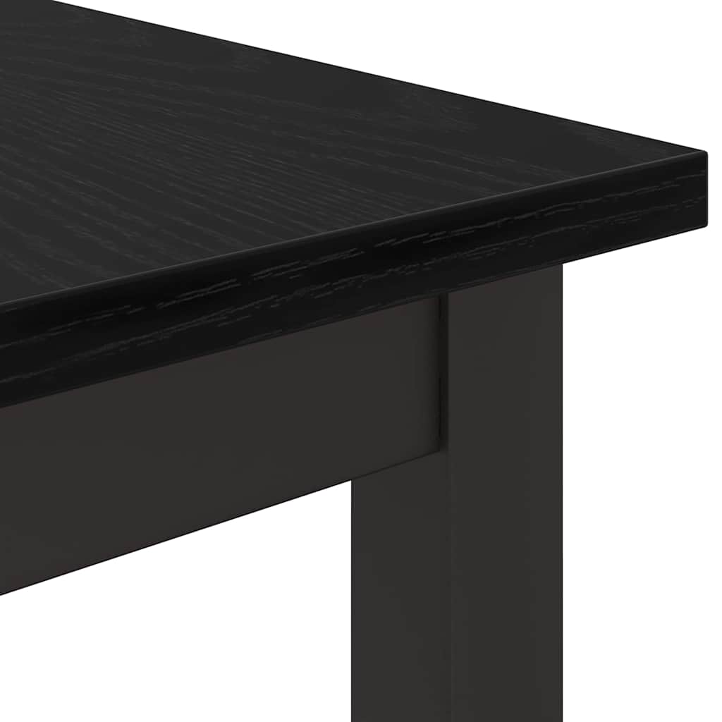bord Sort eg 100 x 50 x 76,5 cm Ingeniørtræ og stål