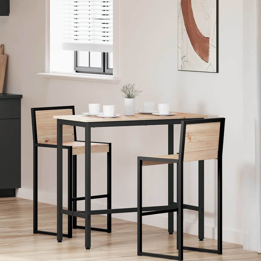 bord Naturfarvet 100 x 50 x 91 cm Ingeniørtræ og stål
