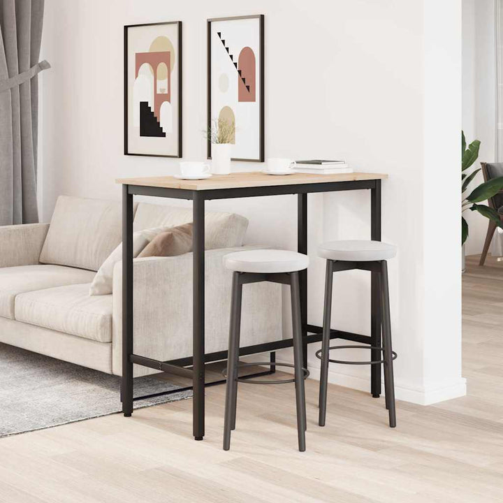 bord Naturfarvet 100 x 50 x 91 cm Ingeniørtræ og stål