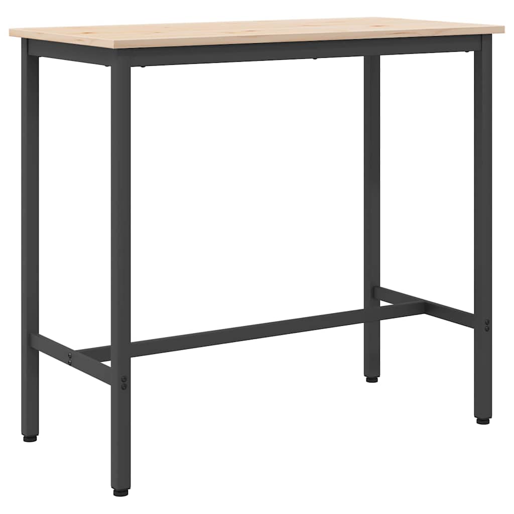 bord Naturfarvet 100 x 50 x 91 cm Ingeniørtræ og stål