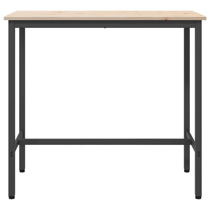 bord Naturfarvet 100 x 50 x 91 cm Ingeniørtræ og stål