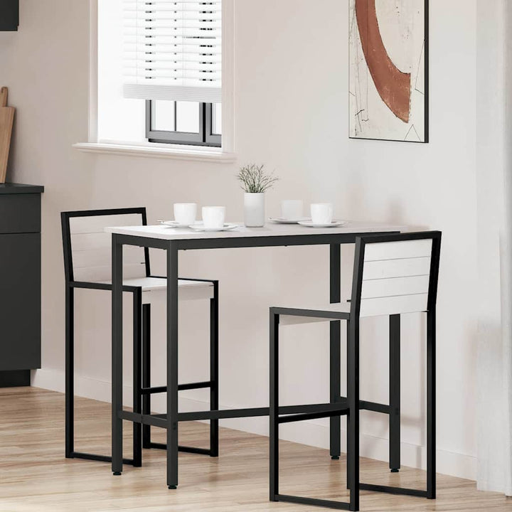 bord Hvid 100 x 50 x 91 cm Ingeniørtræ og stål