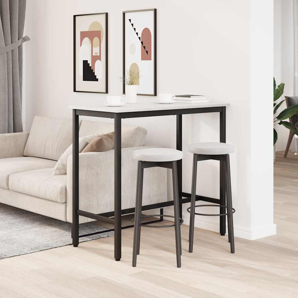 bord Hvid 100 x 50 x 91 cm Ingeniørtræ og stål