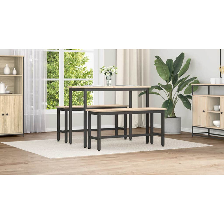 Spisebænk Naturfarvet 100 x 32,5 x 49 cm Massivt fyrretræ