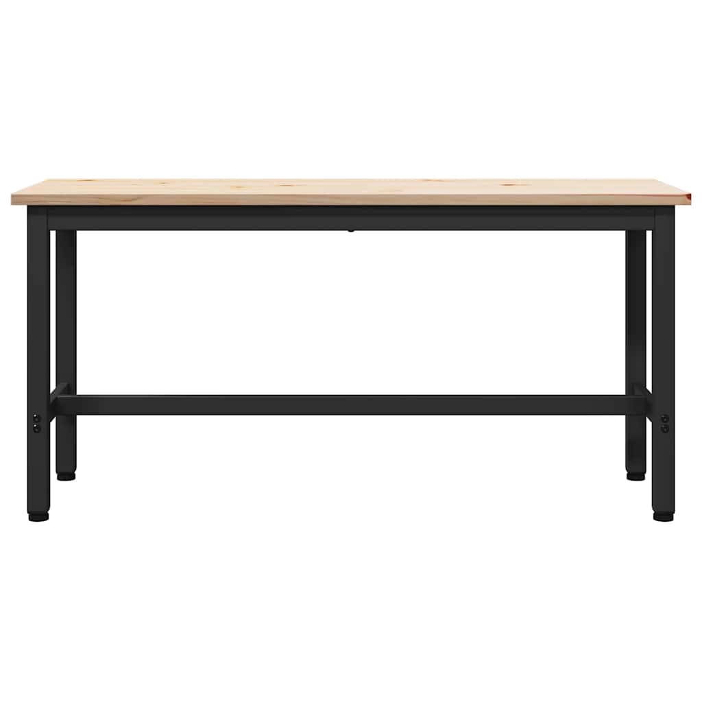 Spisebænk Naturfarvet 100 x 32,5 x 49 cm Massivt fyrretræ