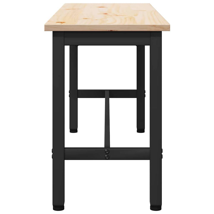 Spisebænk Naturfarvet 100 x 32,5 x 49 cm Massivt fyrretræ