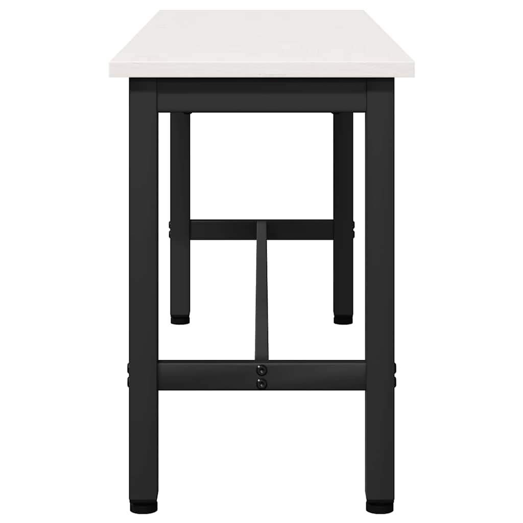 Spisebænk Hvid 100 x 32,5 x 49 cm Massivt fyrretræ