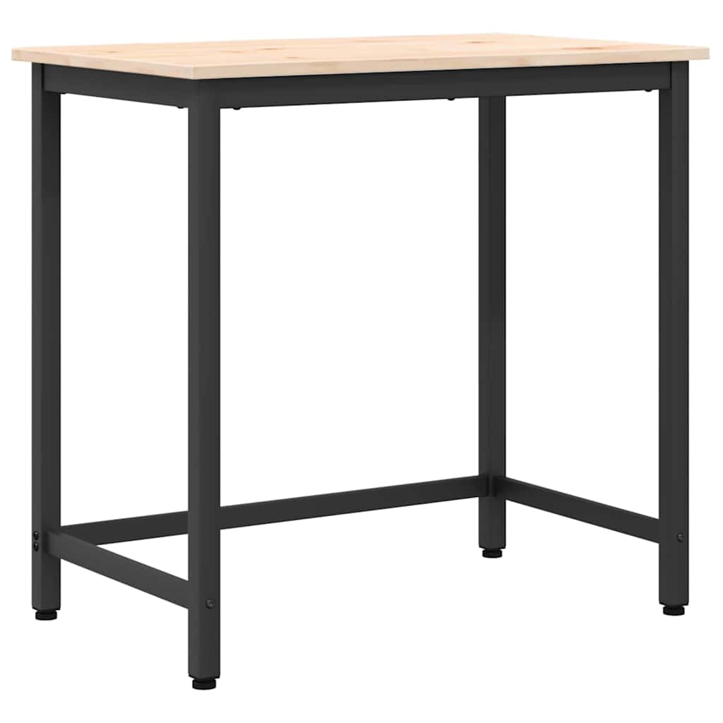 bord Naturfarvet 80 x 50 x 77 cm Ingeniørtræ og stål