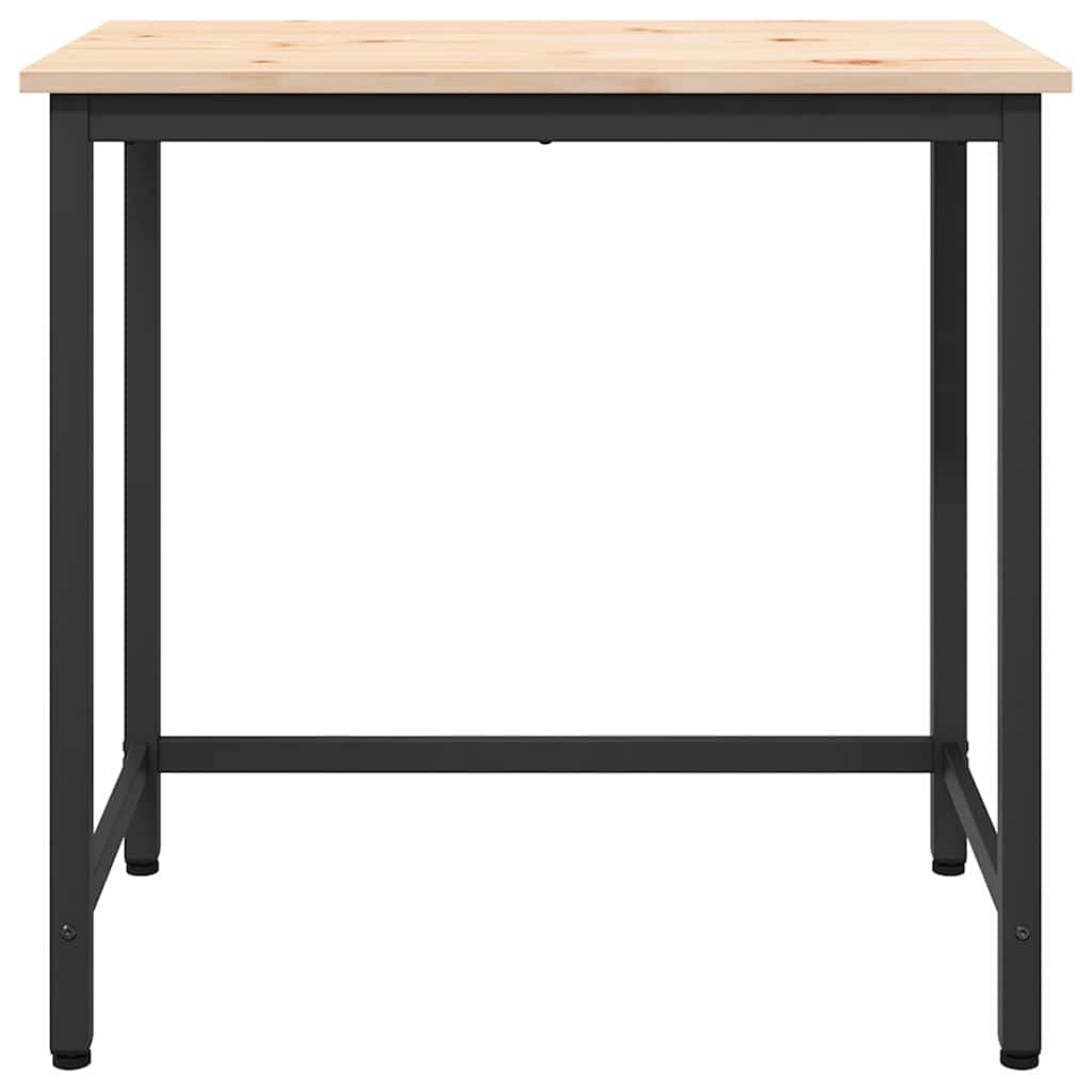 bord Naturfarvet 80 x 50 x 77 cm Ingeniørtræ og stål