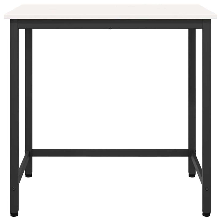bord Hvid 80 x 50 x 77 cm Ingeniørtræ og stål