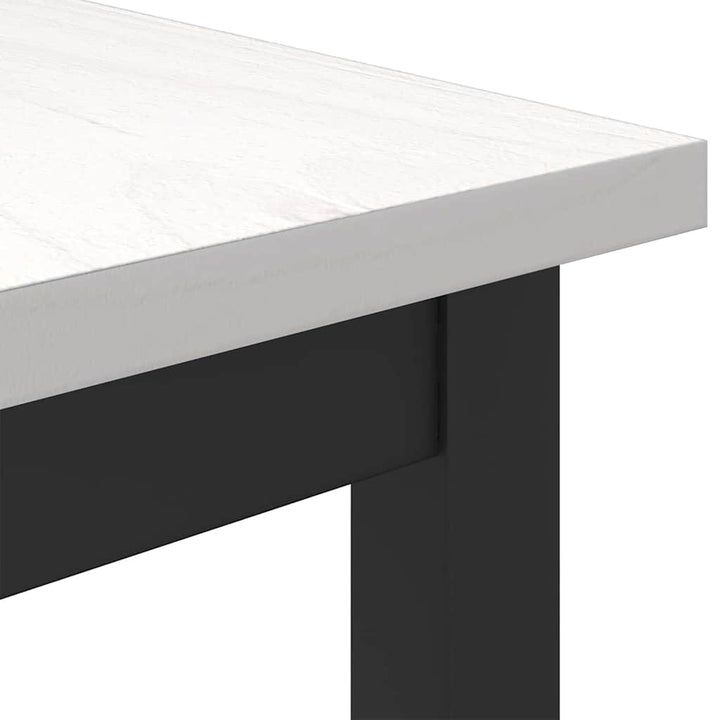 bord Hvid 100 x 50 x 77 cm Ingeniørtræ og stål