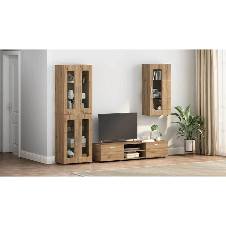 Træskab Artisan Egetræ 50 x 29 x 100 cm Konstrueret træ