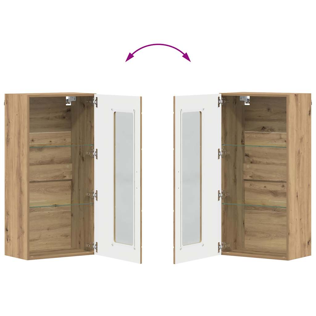 Træskab Artisan Egetræ 50 x 29 x 100 cm Konstrueret træ