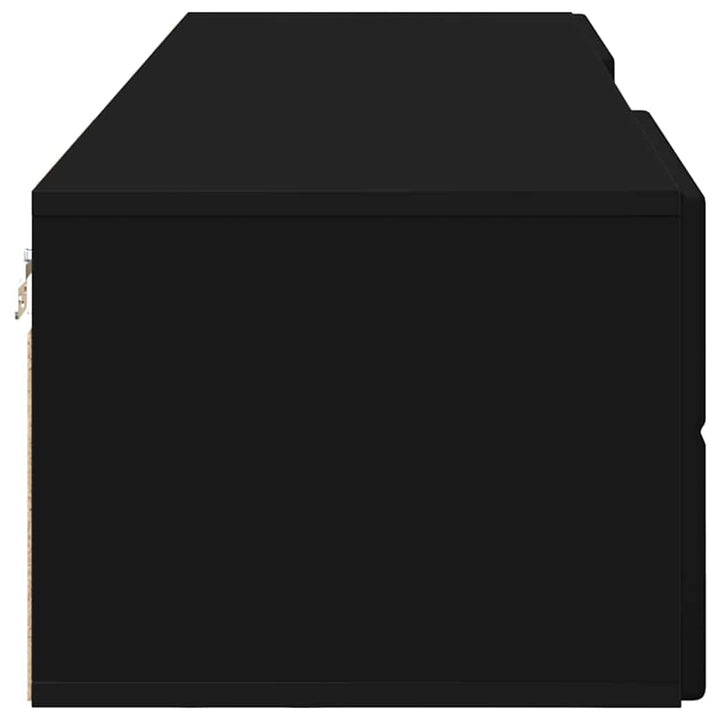 Træskab med skuffe Sort 150 x 39 x 30 cm Konstrueret træ