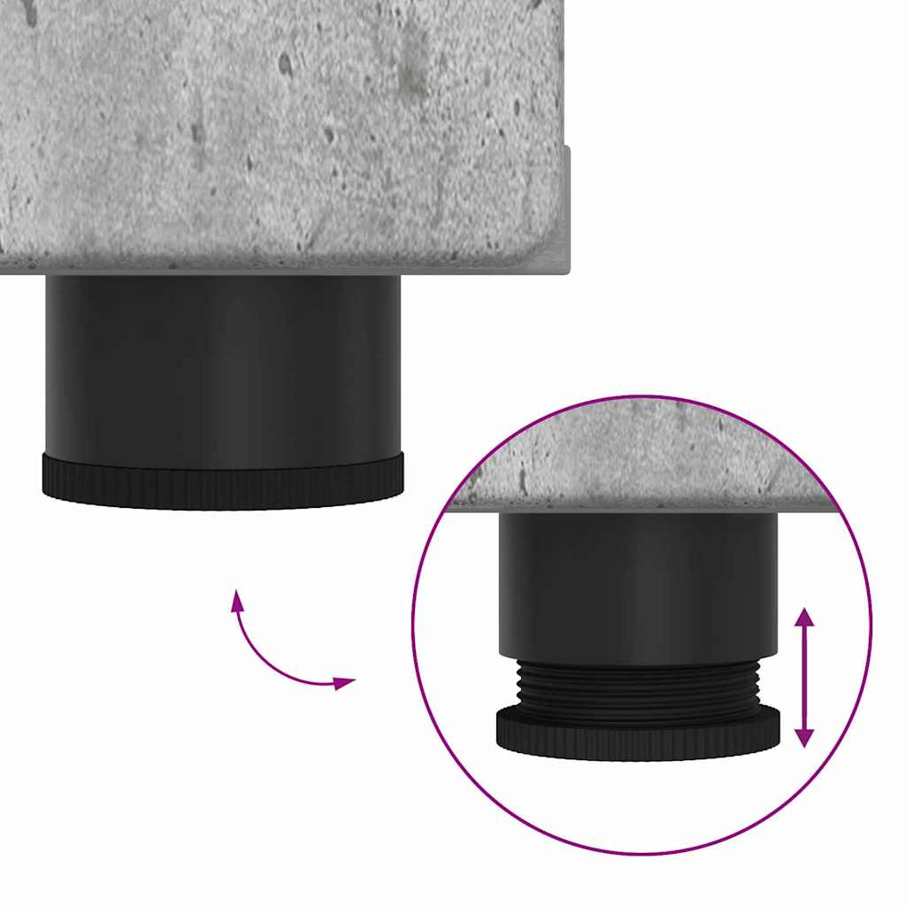 Træskab med skuffe Beton Grå 150 x 39 x 30 cm Konstrueret træ