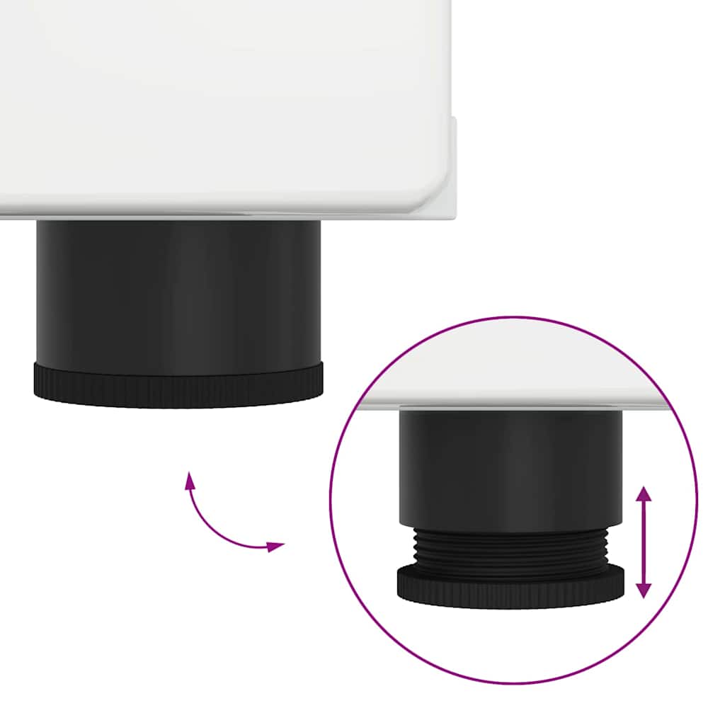 Træskab Høj gloss hvid 150 x 39 x 30 cm Konstrueret træ