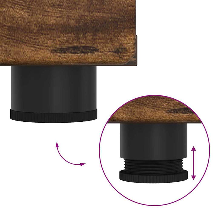 Træskab med skuffe Røget eg 150 x 39 x 30 cm Konstrueret træ