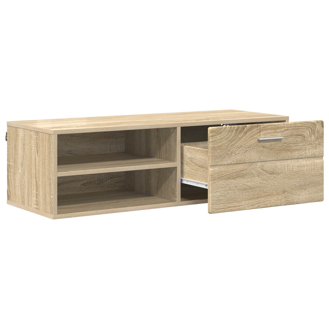 Træskab med skuffe Sonoma eg 100,5 x 39 x 30 cm Konstrueret træ