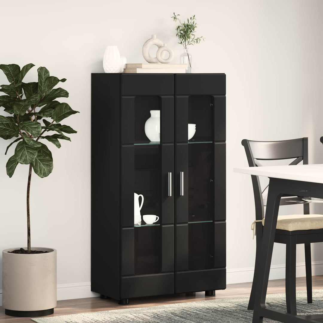 Sideboard FLORIN Sort 55,5 x 29 x 100 cm Konstrueret træ