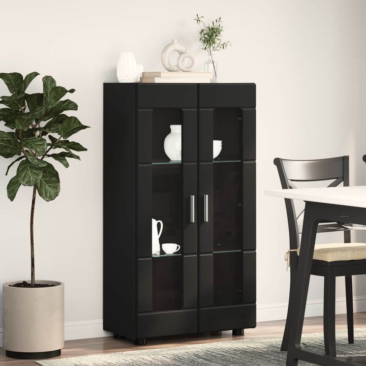 Sideboard FLORIN Sort 55,5 x 29 x 100 cm Konstrueret træ