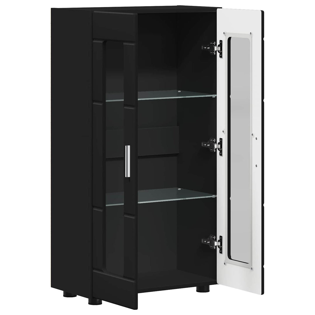 Sideboard FLORIN Sort 55,5 x 29 x 100 cm Konstrueret træ