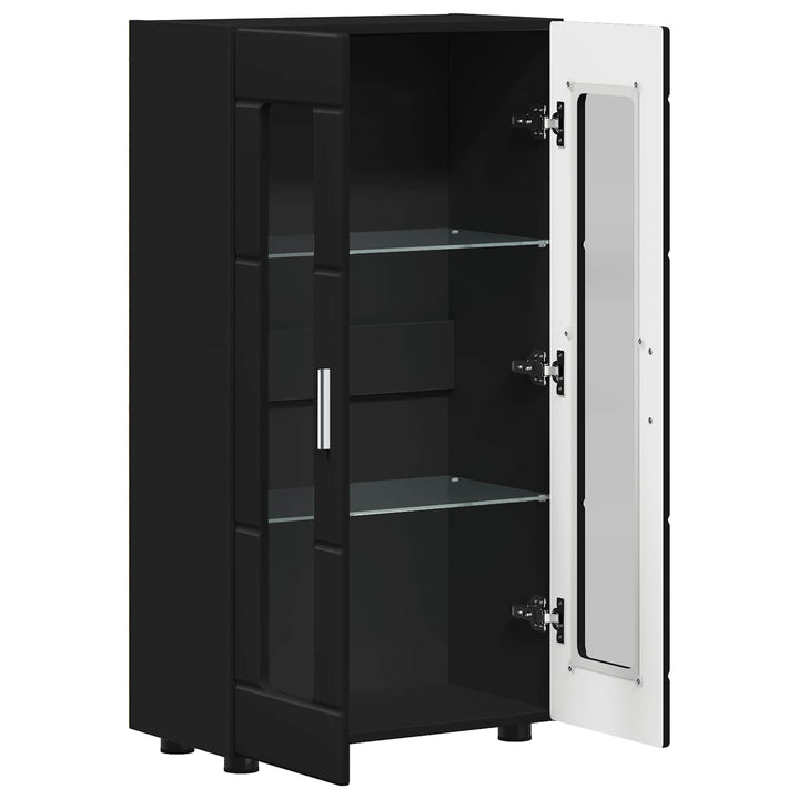 Sideboard FLORIN Sort 55,5 x 29 x 100 cm Konstrueret træ