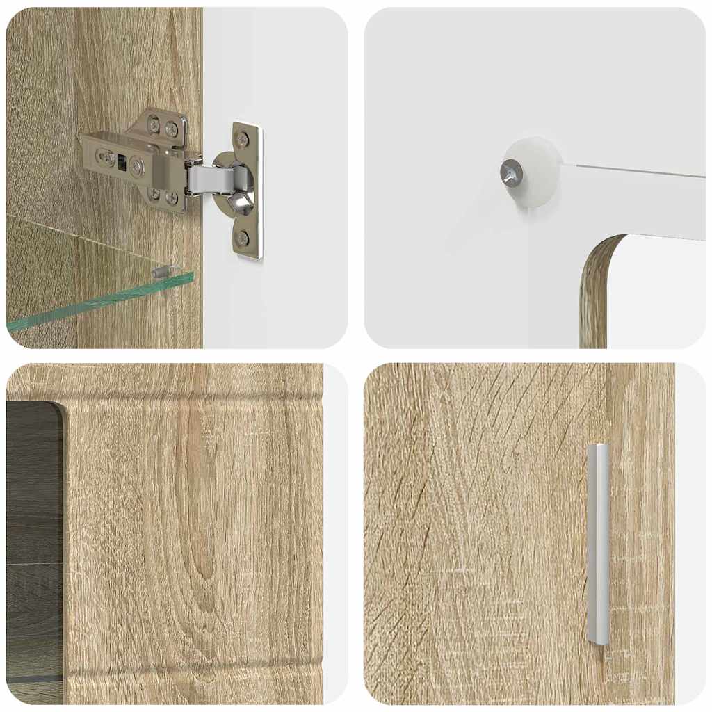 Sideboard FLORIN Sonoma eg 55,5 x 29 x 103 cm Konstrueret træ