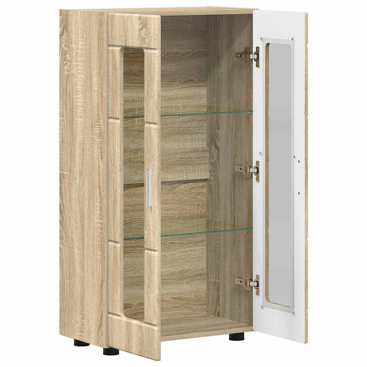 Sideboard FLORIN Sonoma eg 55,5 x 29 x 100 cm Konstrueret træ