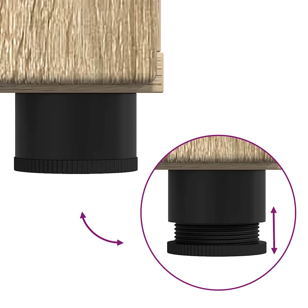 Sideboard FLORIN Sonoma eg 55,5 x 29 x 103 cm Konstrueret træ