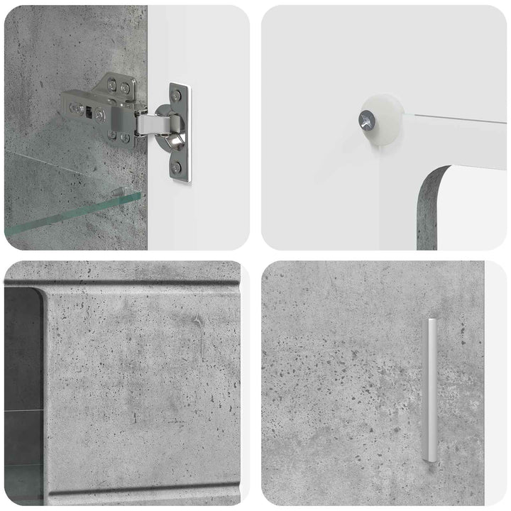 Sideboard FLORIN 55,5 x 29 x 100 cm Beton Grå Konstrueret træ