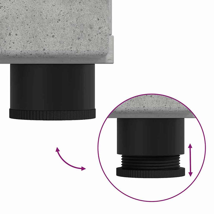 Sideboard FLORIN Beton Grå 55,5 x 29 x 103 cm Konstrueret træ