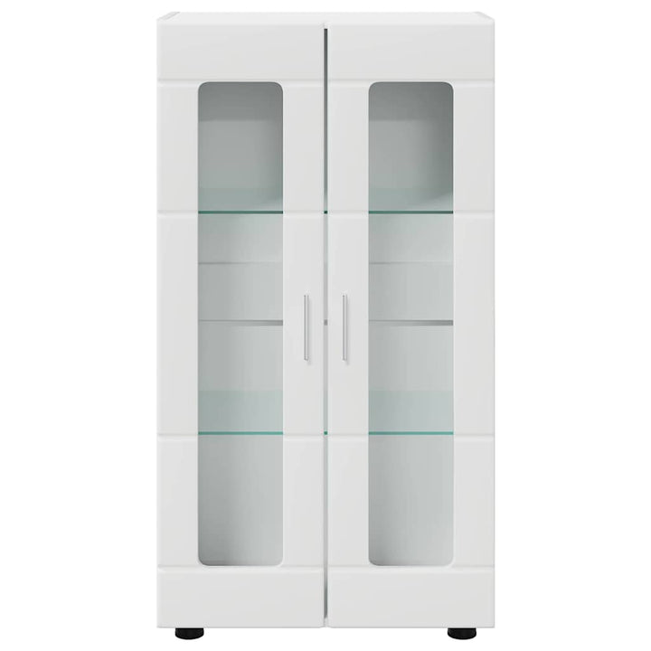 Sideboard med hylde FLORIN Høj gloss hvid 55,5 x 29 x 103 cm